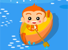 Mono en barco 