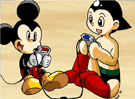 AstroBoy y Mickey Mouse 