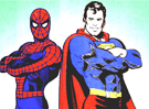 Colores para Spiderman y Superman
