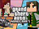 GTA V Minecraft Acción